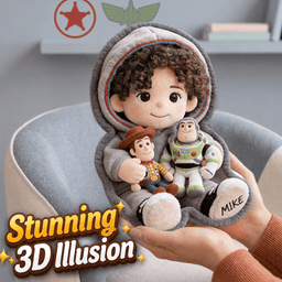The Story Of Toys - Personalized Movie For Kids Premium Faux Fur Pillow – view 2