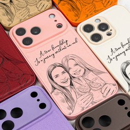 Custom Photo Gift For Friends, Soul Sisters - Personalized Leather Phone Case – view 5