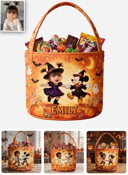 Trick Or Treat - Personalized Mouse Canvas Bucket Bag – view 8