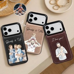 Custom Photo Watercolor Father's Day Gift For Dad, Husband - Personalized Phone Case