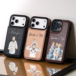 Custom Photo Watercolor Father's Day Gift For Dad, Husband - Personalized Phone Case – view 6