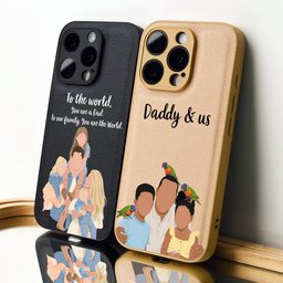 Father's Day Gift Custom Dad Portrait For Father, New Dad - Faceless Art - Personalized Phone Case – view 6