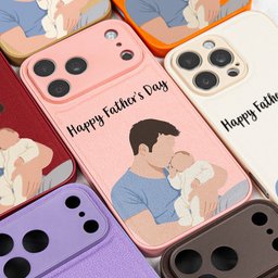 Father's Day Gift Custom Dad Portrait For Father, New Dad - Faceless Art - Personalized Phone Case – view 5