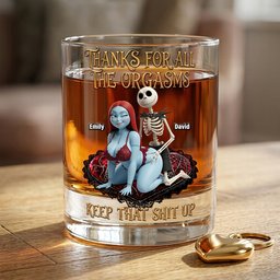 Cheeky Soulmates Whiskey Glass - Personalized Gifts For Couple – view 2