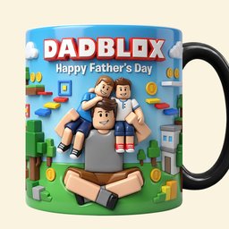 Custom Photo Block Game Dad Magic Coffee Mug - Personalized Gifts For Father's Day Magic Mug – view 7