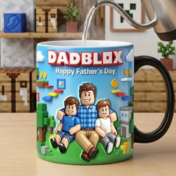 Custom Photo Block Game Dad Magic Coffee Mug - Personalized Gifts For Father's Day Magic Mug – view 4