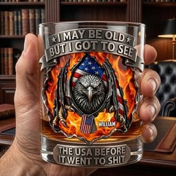 Eagle Sharp Claw Round Glass, Personalized Gifts For Veteran – view 3