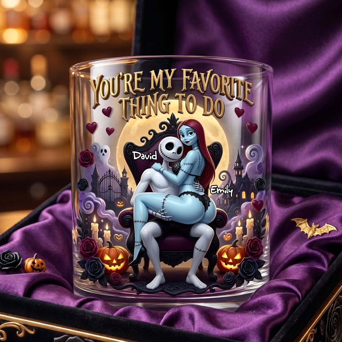 Naughty Soulmates Whiskey Glass - Personalized Gifts For Couples
