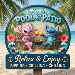 Relax & Enjoy Metal Sign - Personalized Gifts For Couple – view 2
