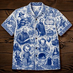 Retro Horror Hawaiian Shirt Personalized Gifts For Horror Lovers – view 2