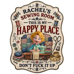 Sewing Room Cut Metal Sign - Personalized Gifts For Sewing Lovers – view 5