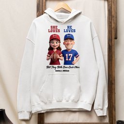 Sports Rivalry Personalized Shirt for Game Day Couples – view 3