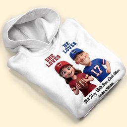 Sports Rivalry Personalized Shirt for Game Day Couples – view 5