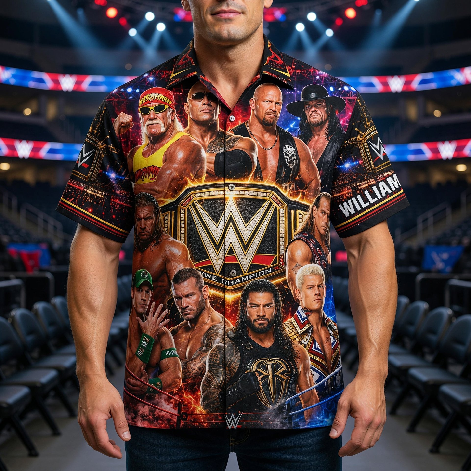 Wrestling Champion Hawaiian Shirt - Personalized Gifts