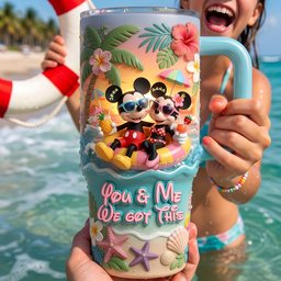 You and Me We Got This Tumbler With Handle - Personalized Gifts For Couple – view 4