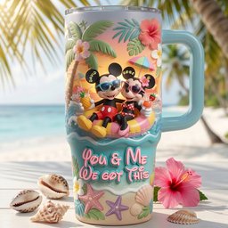 You and Me We Got This Tumbler With Handle - Personalized Gifts For Couple – view 2