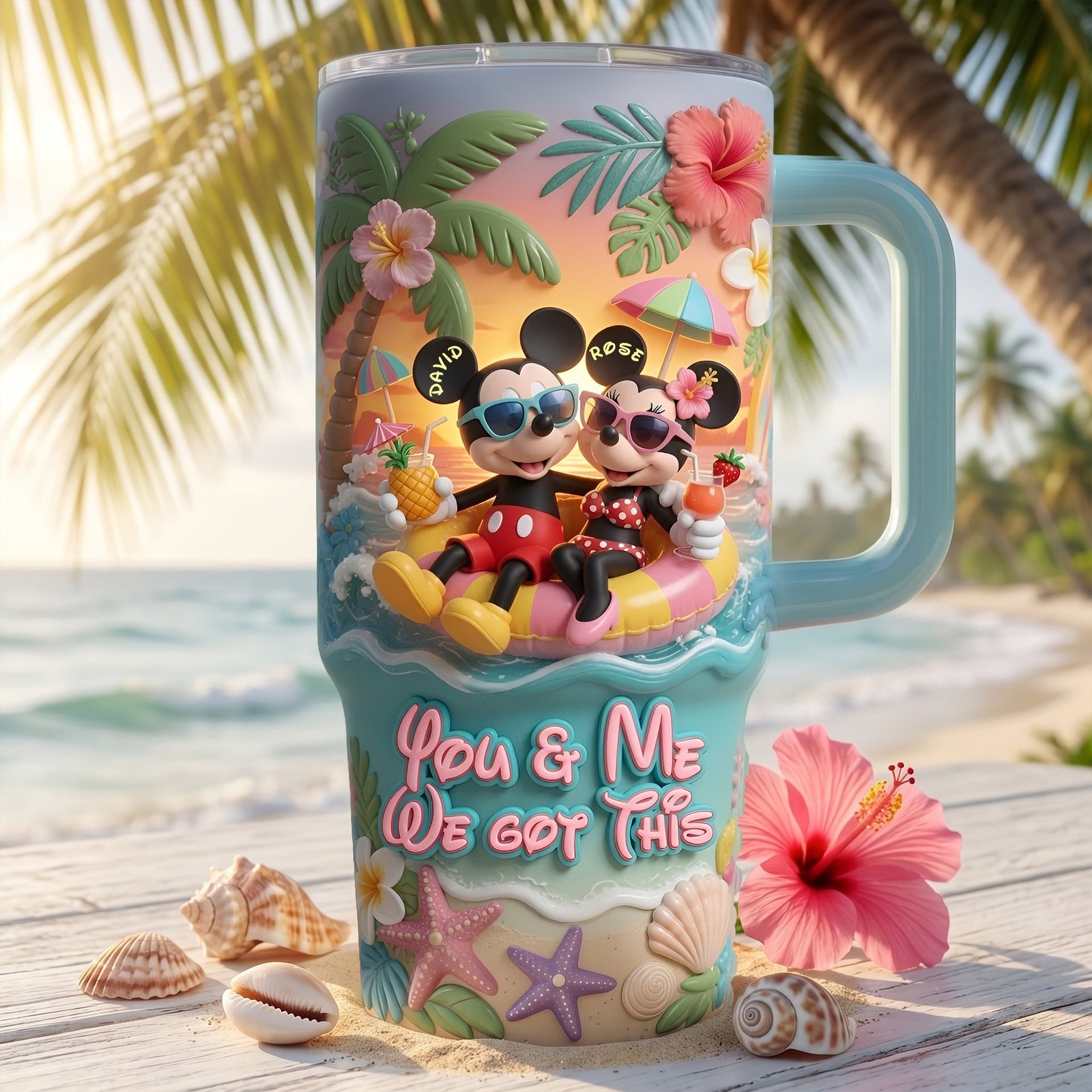 You and Me We Got This Tumbler With Handle - Personalized Gifts For Couple