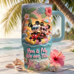 You and Me We Got This Tumbler With Handle - Personalized Gifts For Couple