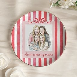 Best Friends Custom Photo Watercolor Art Friendship Gift Thank You Gift For Her - Personalized Jewelry Dish – view 6