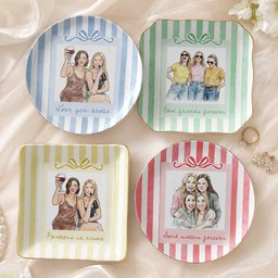 Best Friends Custom Photo Watercolor Art Friendship Gift Thank You Gift For Her - Personalized Jewelry Dish – view 2