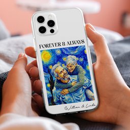 Couple Photo Van Gogh Art Forever & Always Anniversary Gift For Him, Her - Personalized Phone Case – view 4