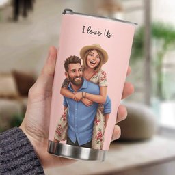 Custom Couple Photo Forever & Always Anniversary Gifts For Wife - Personalized Tumbler Cup – view 5