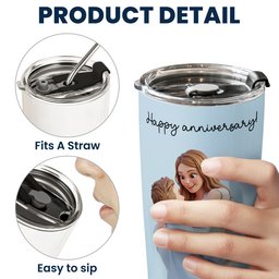 Custom Couple Photo Forever & Always Anniversary Gifts For Wife - Personalized Tumbler Cup – view 8