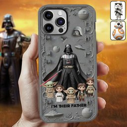 Best Dad In The Galaxy - Personalized The Force Full Print Phone Case