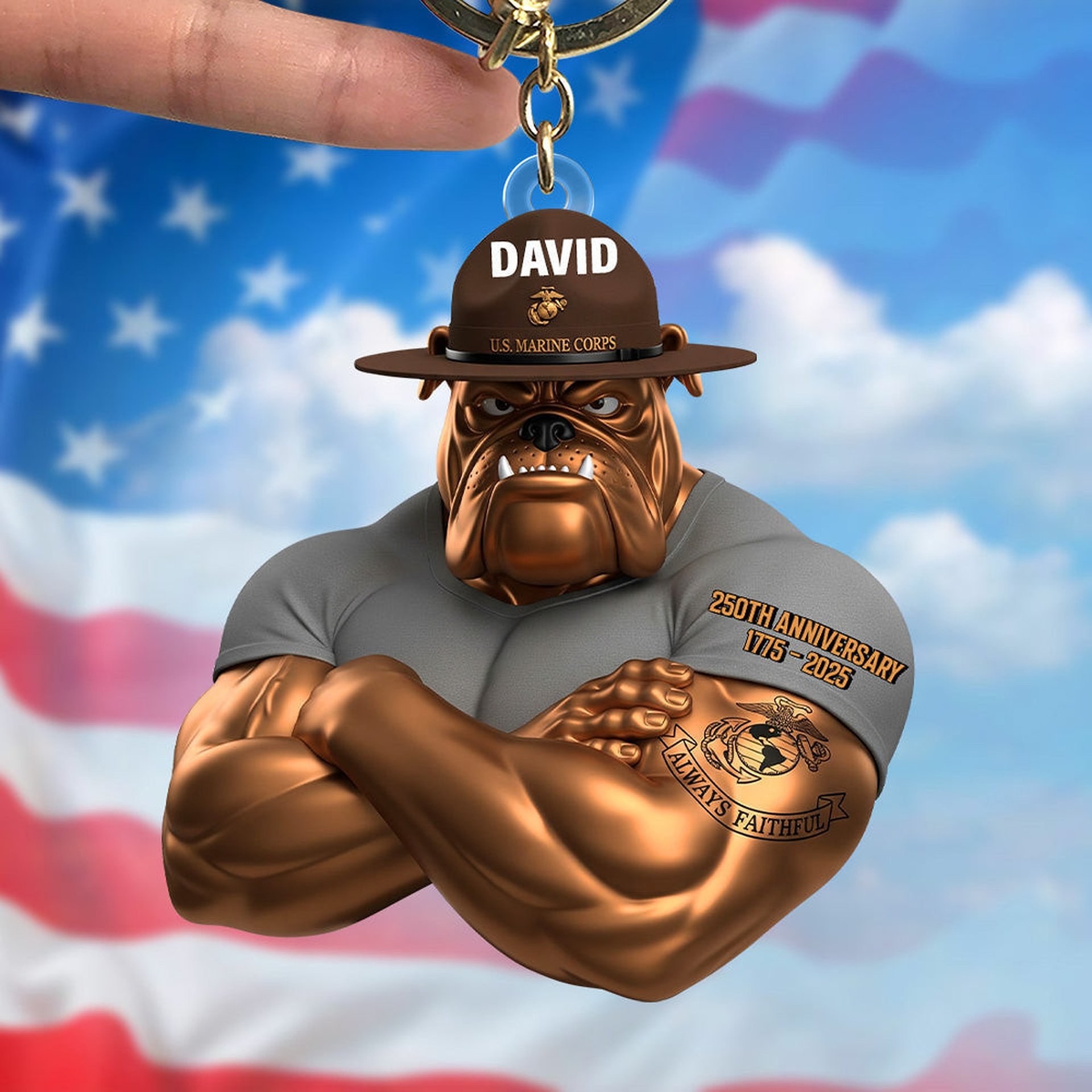 Anniversary Keychain - Personalized Gifts For Veteran 021natn040725 MR - Photo 1