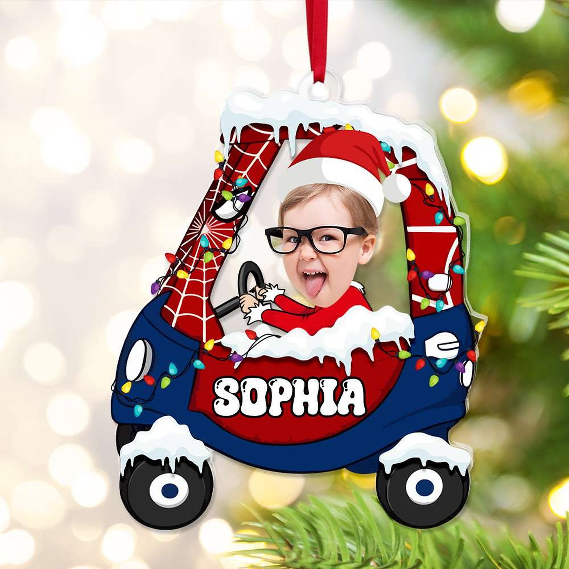 Custom Photo Gift For Kid Christmas Ornament