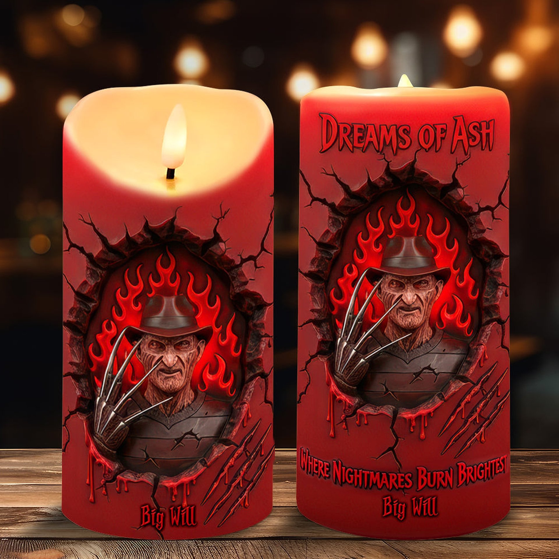 Branding From Classic Slashers LED Candle - Personalized Gifts For Horror Fans - Photo 1