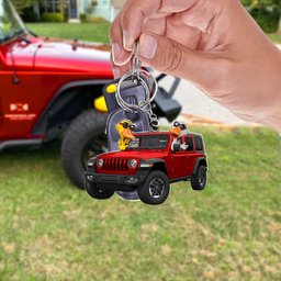 Happy Ducks Keychain - Personalized Gifts For Off-road Lovers - Photo 1