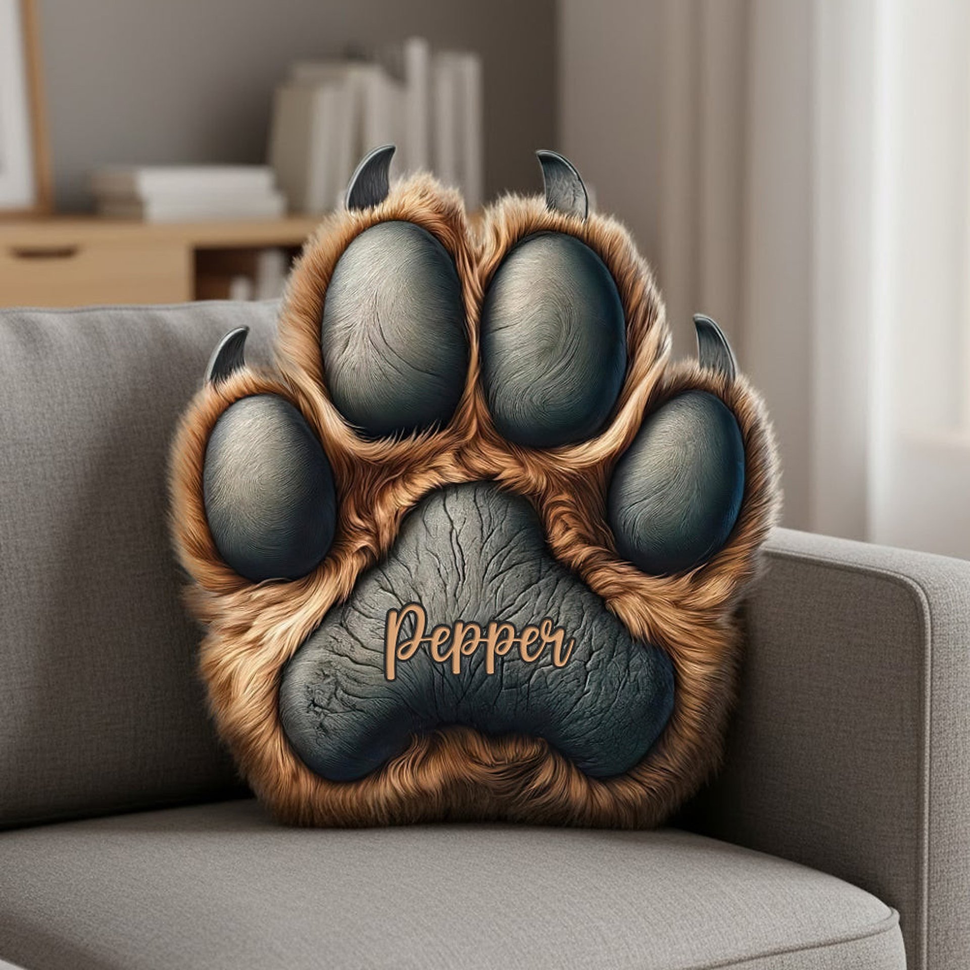 Dog Paw Shaped Pillow Personalized Gifts For Dog Lovers - Photo 1