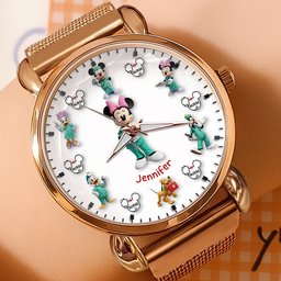Cartoon Character Mesh Strap Quartz Watch – Personalized Gifts for Nurse - Photo 1