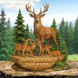 Reindeer Dad Plaque – Personalized Gifts For The Best Buckin’ Dad - Photo 1