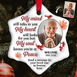 Custom Photo Gifts For Heaven Christmas Ornament