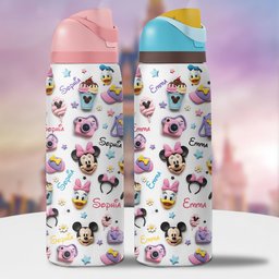 Magical World - Personalized Mouse 2-In-1 Spout Water Bottle
