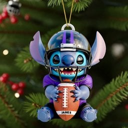Football Tropical Alien Ornament - Personalized Gifts For Football Lovers - Photo 1