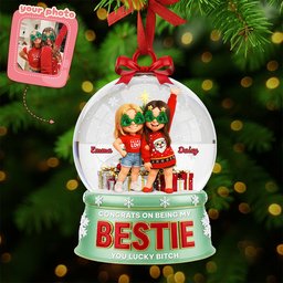 Personalized Gifts For Christmas, Bestie Custom Photo Acrylic Ornament