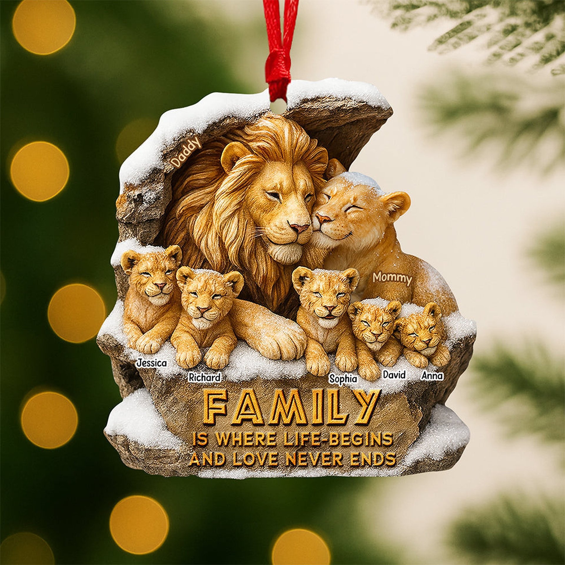 Majestic Family Christmas Ornament, Personalized Gifts For Family - Photo 1