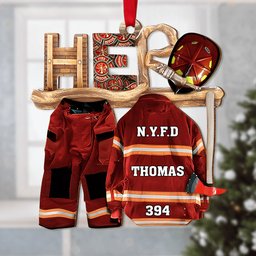 Personalized Gifts For Firefighter Christmas Ornament Firefighter Uniform - Photo 1