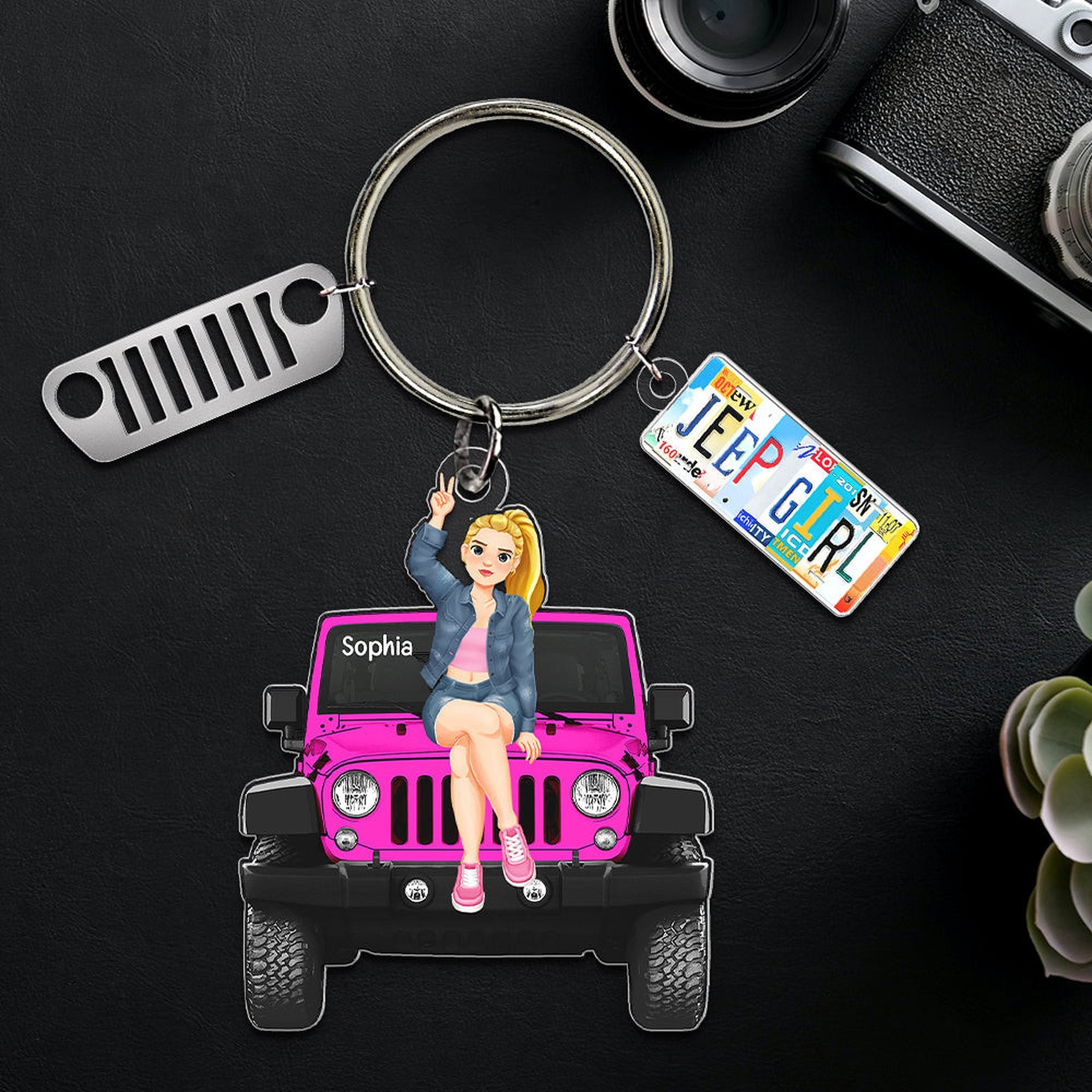 Personalized Gifts For Off-roaders Keychain With Charms 07qhqn190724pa License Plate Charms - Photo 1
