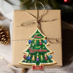 First Mom, Now Grandma Tree Ornament Personalzied Christmas Gifts - Photo 1