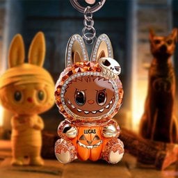 Pumpkin Cute Monster Personalized Gifts For Horror Fans Keychain - Photo 1