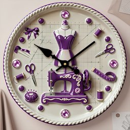 Sewing Room Hanging Wall Clock Personalized Gifts For Sewers - Photo 1