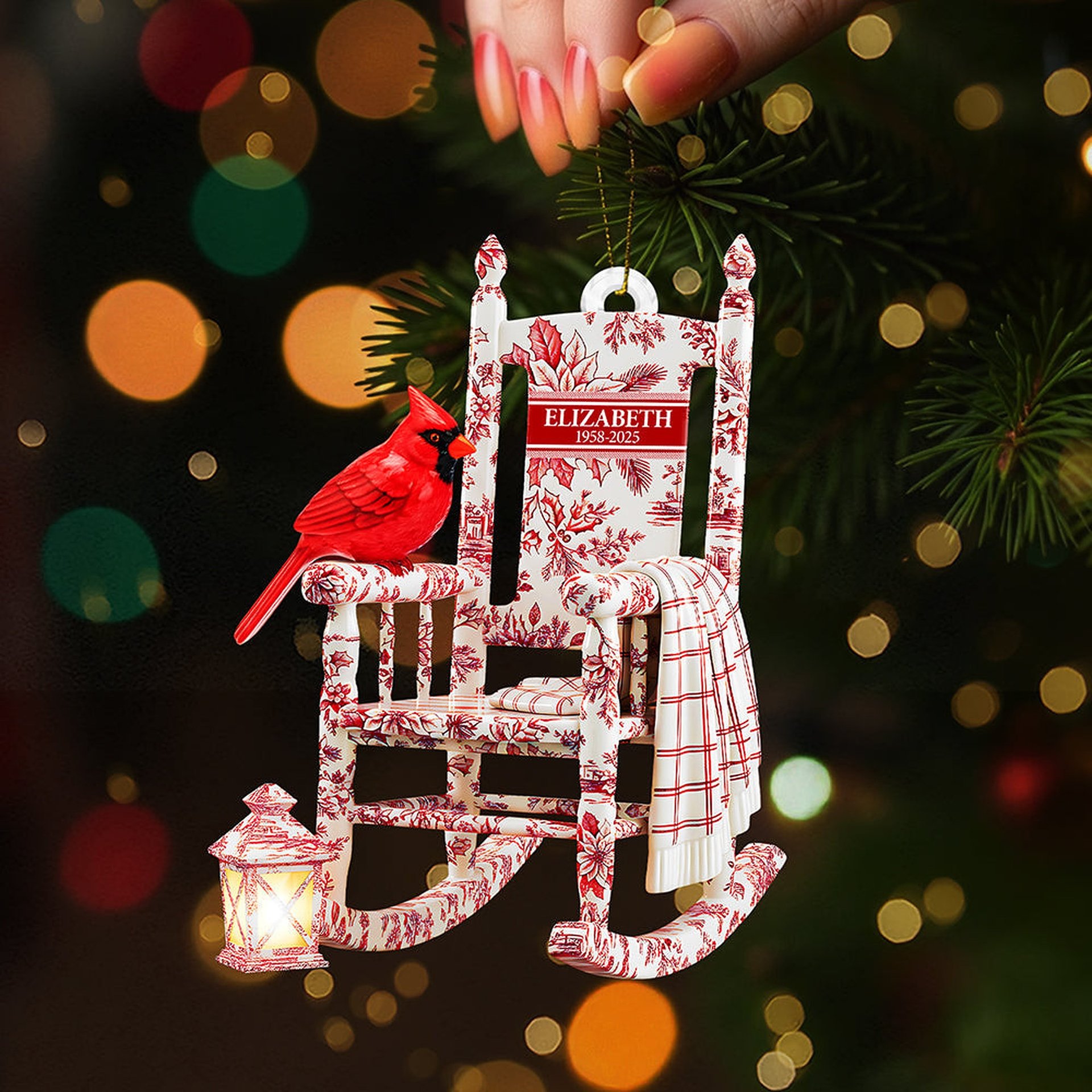 Heaven Cardinal Toile de Jouy Ornament - Personalized Gifts For Loved Ones 04pgta060925 - Ornament - GoDuckee