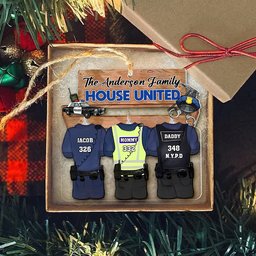 Personalized Gift For Police Family Christmas Ornament - Photo 1