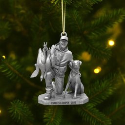 Hunting Trophy Moment Christmas Ornament, Personalized Gifts For Hunting Lovers