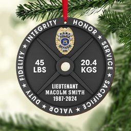 Personalized Gifts For Police Wood Ornament - Photo 1