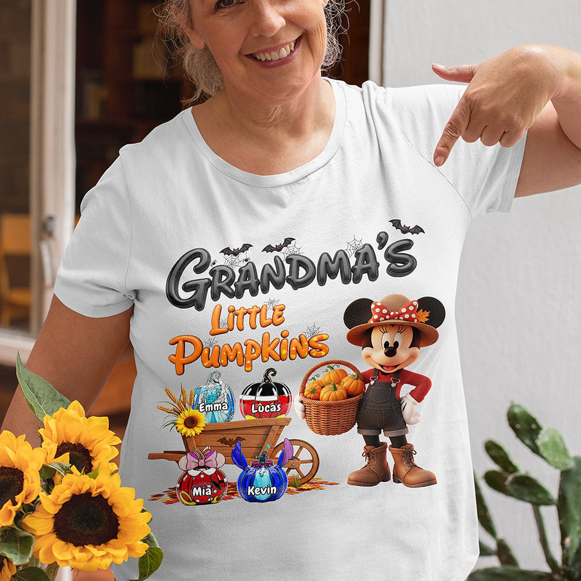 Halloween Grandma Shirt - Personalized Gifts For Grandma - Photo 1